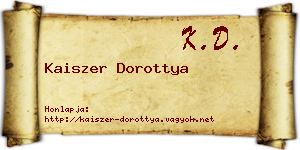 Kaiszer Dorottya névjegykártya